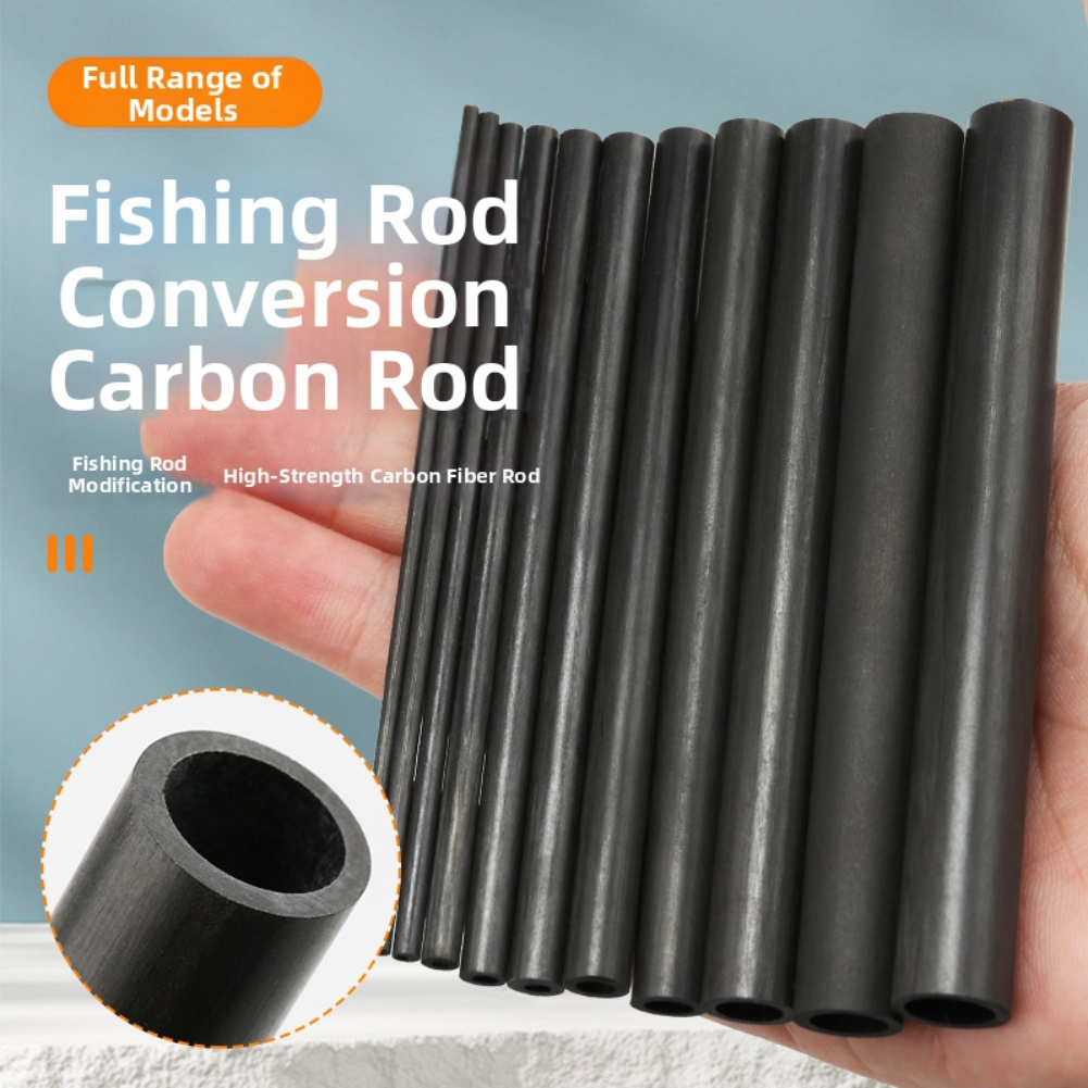 Fishing Rod Tip Replacement - Tabung Serat Karbon Berongga Hitam 10cm